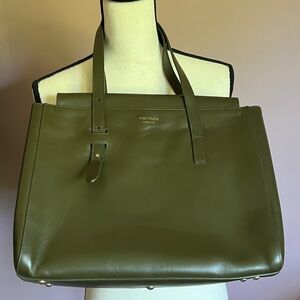 Meli Melo Olive Green Leather Tote